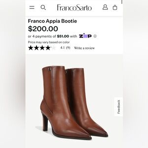 Franco sarto pointed toe booties